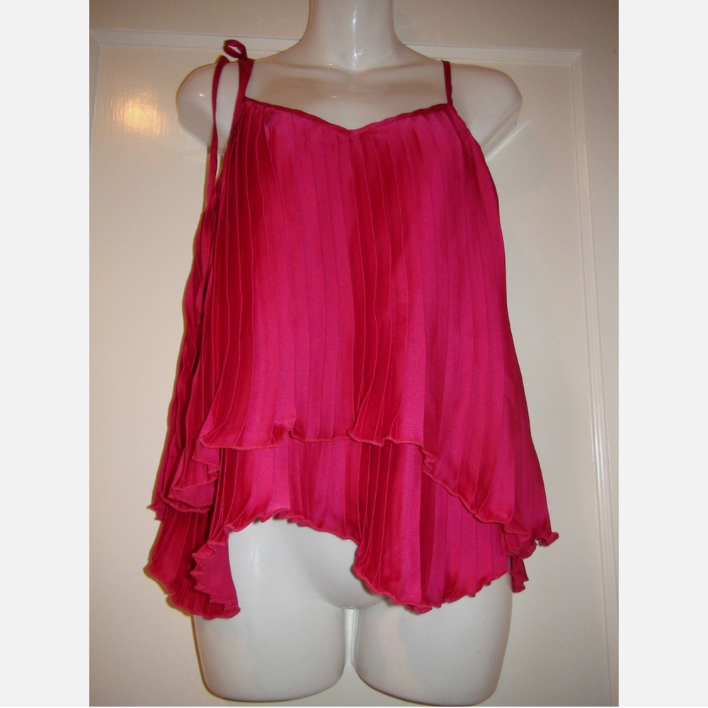 PJK Patterson J Kincaid Ono Pleated Hi-Low Tank Top